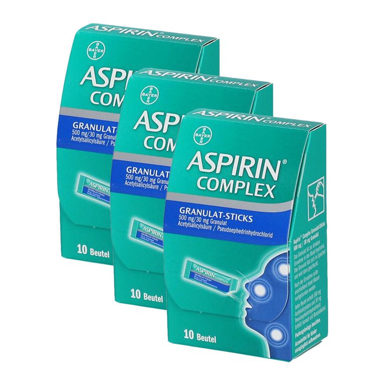 ASPIRIN® COMPLEX GranulatSticks 500mg/30 mg 3x10 St Shop Apotheke