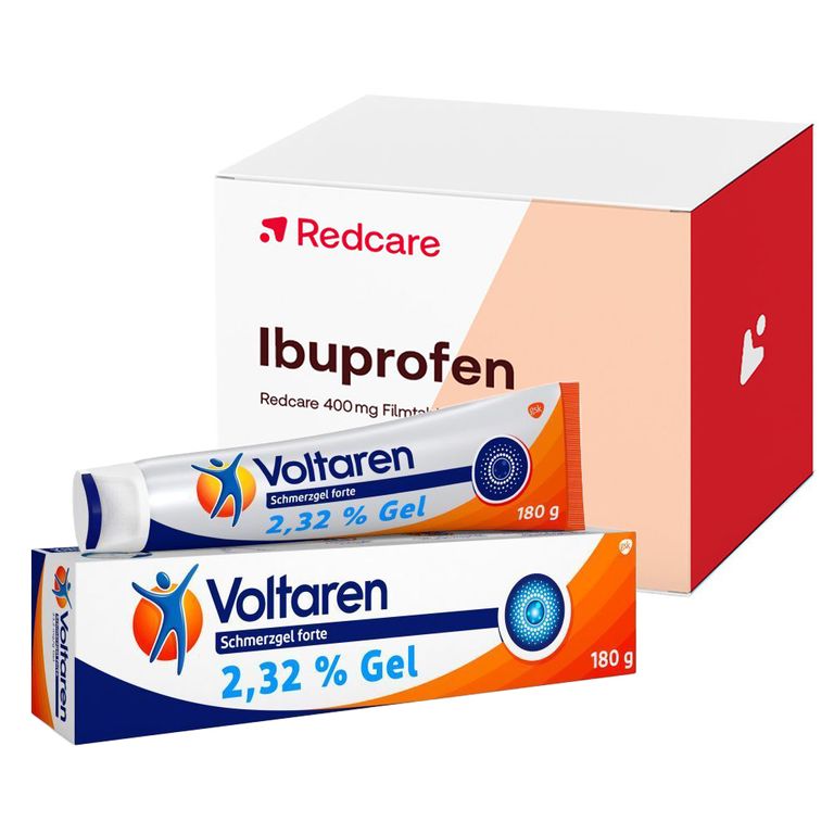 Redcare Ibuprofen 400 mg + Voltaren Schmerzgel forte 2,32 Gel mit