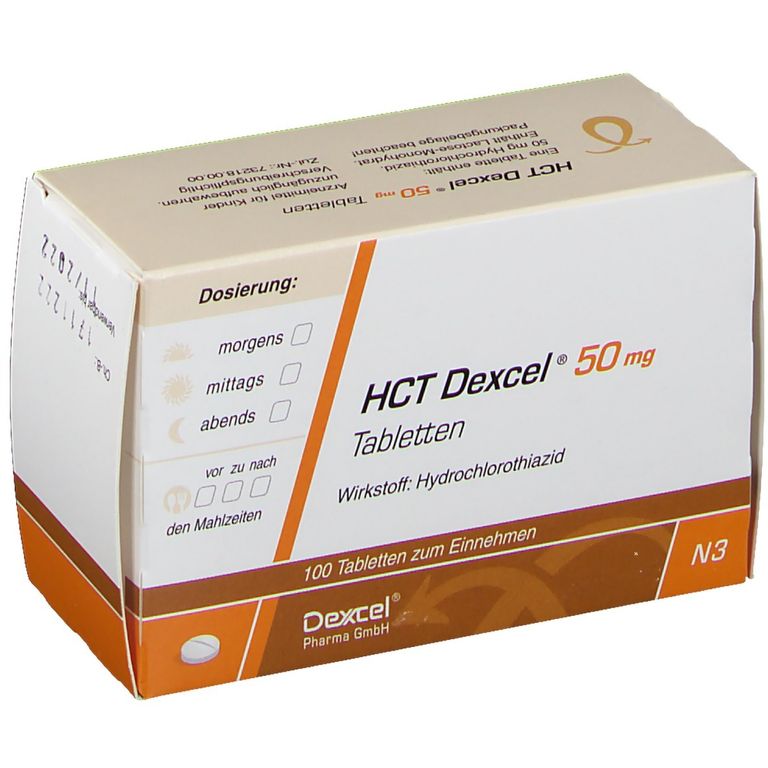 HCT Dexcel® 50 mg 100 St mit dem E-Rezept kaufen – Shop Apotheke