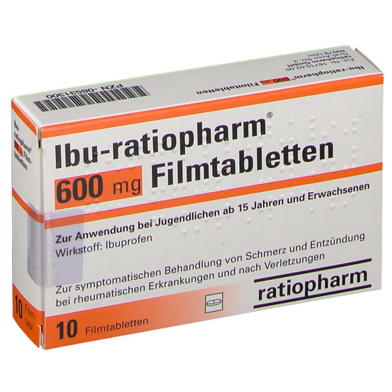 Ibu-ratiopharm® 600 mg 10 St mit dem E-Rezept kaufen - Shop Apotheke