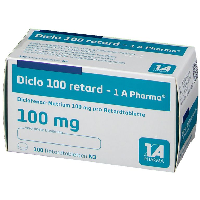 Diclo 100 ard 1A Pharma® 100 St mit dem ERezept kaufen Shop Apotheke