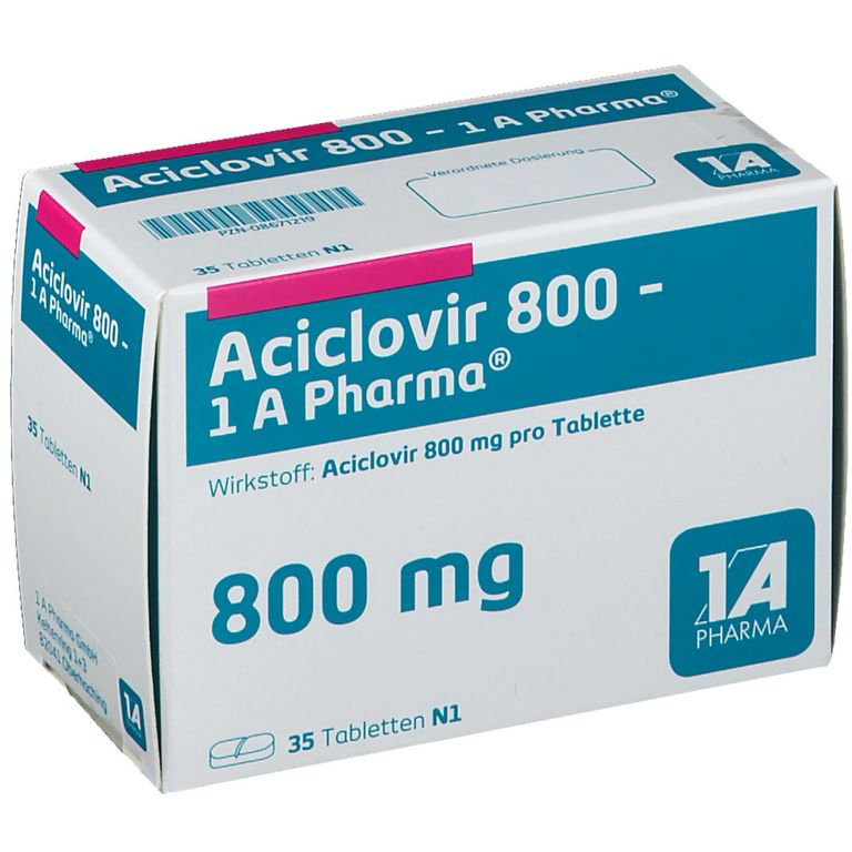 Aciclovir 800 1A Pharma® 35 St mit dem E-Rezept kaufen - Shop Apotheke