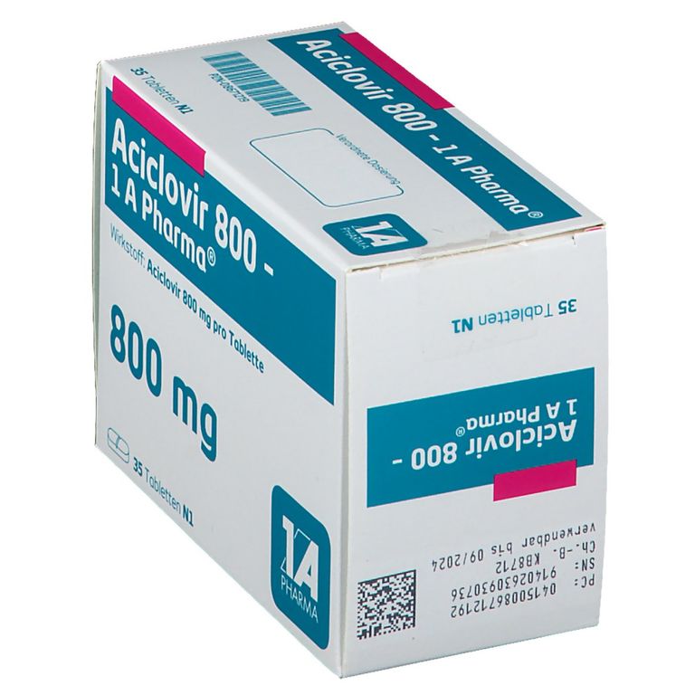Aciclovir 800 1A Pharma® 35 St mit dem E-Rezept kaufen - Shop Apotheke