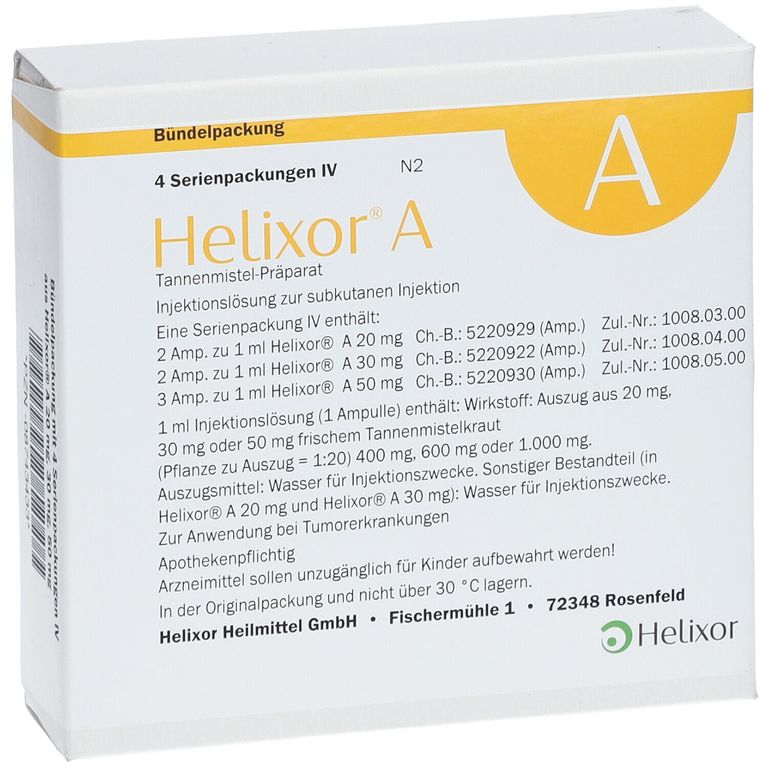 Helixor® A Serienpackung IV 4x7 St - Shop Apotheke