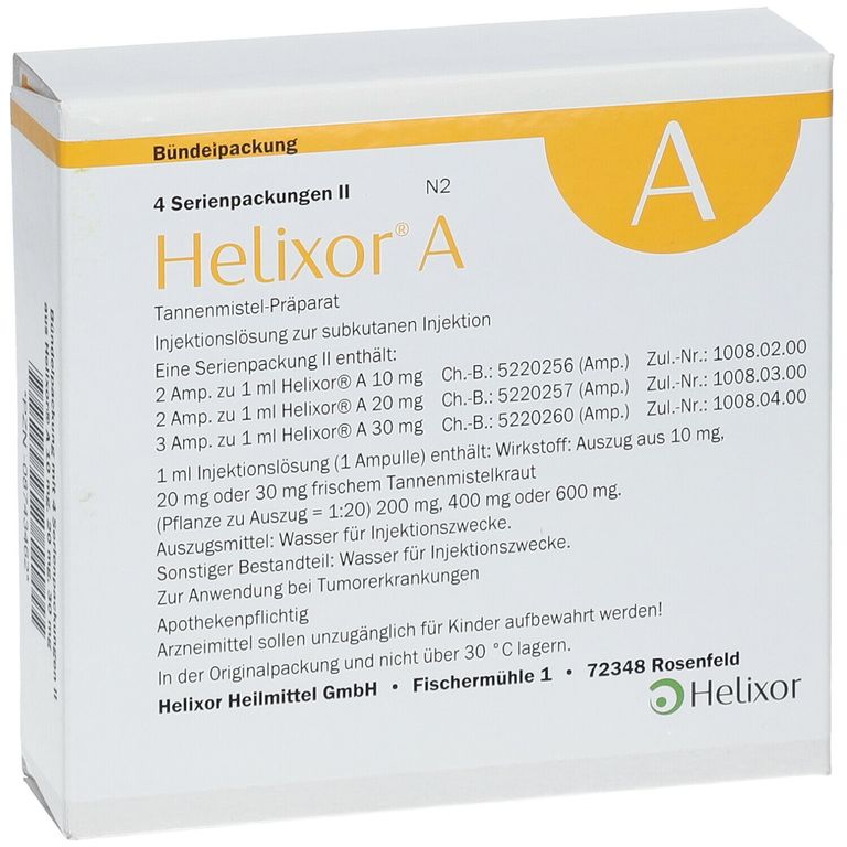 Helixor® A Serienpackung II 4x7 St - Shop Apotheke