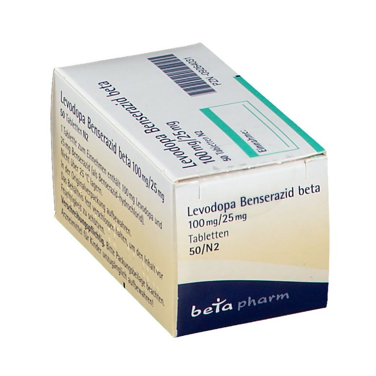 Levodopa Benserazid beta 100 mg/25 mg 50 St mit dem E-Rezept kaufen ...