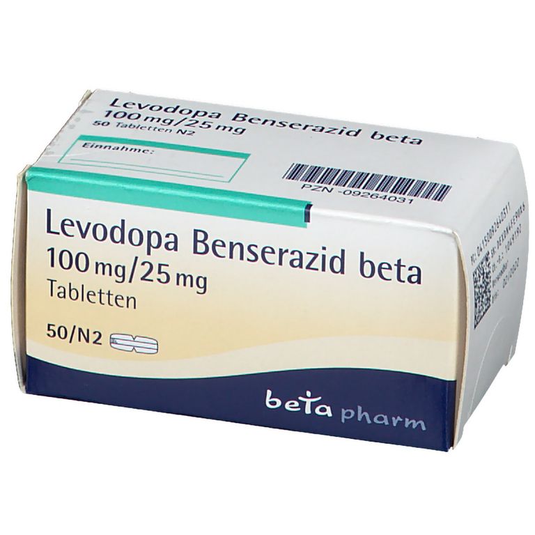 Levodopa Benserazid beta 100 mg/25 mg 50 St mit dem E-Rezept kaufen ...