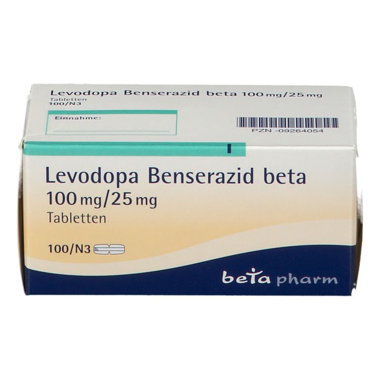 Levodopa Benserazid beta 100 mg/25 mg 100 St mit dem E-Rezept kaufen ...