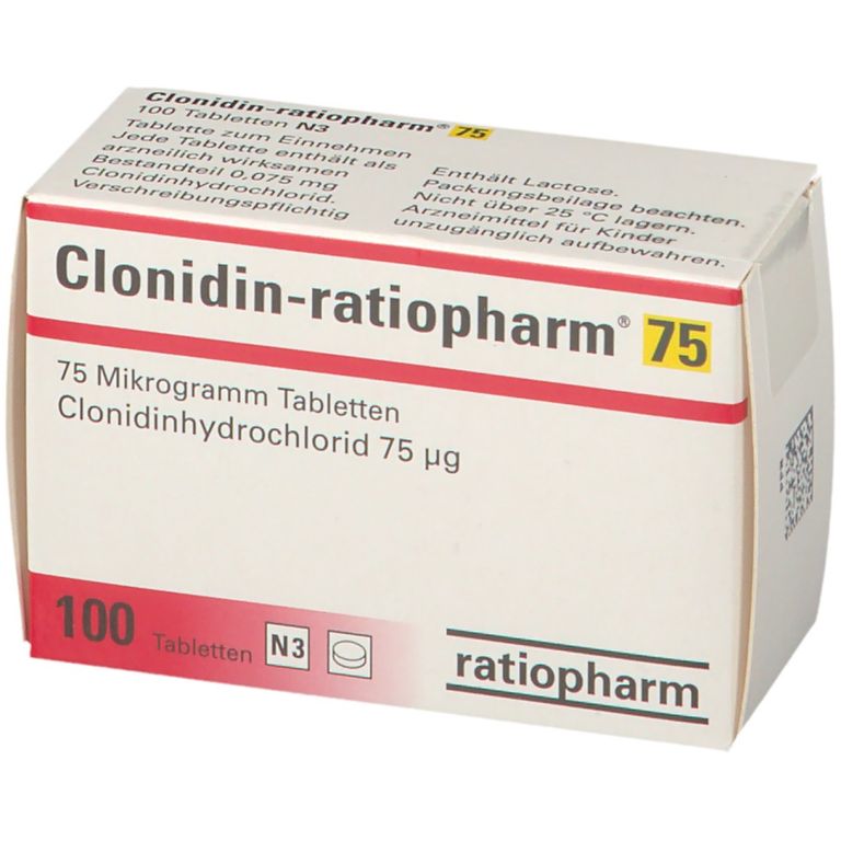 Clonidinratiopharm® 75 100 St mit dem ERezept kaufen SHOP APOTHEKE