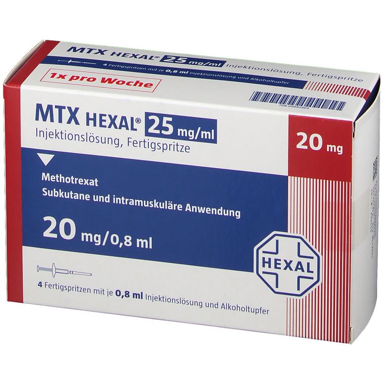 Mtx Injeksi MTX HEXAL® 25 mg/ml 4 St mit dem E-Rezept kaufen - Shop Apotheke