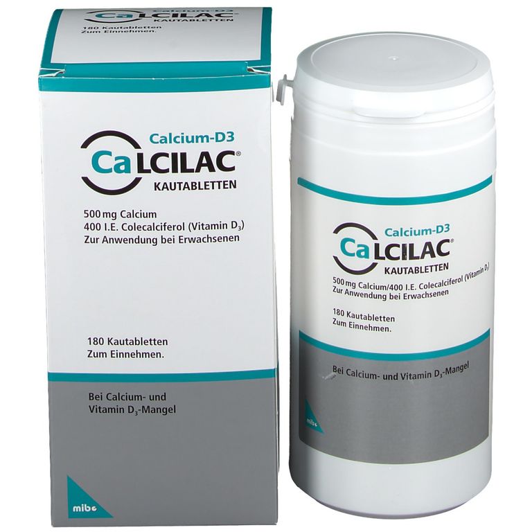 Calcilac Kautabletten 500 Mg 400 I E 180 St Shop Apotheke