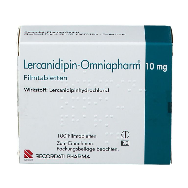 Lercanidipin-Omniapharm® 10 mg 100 St mit dem E-Rezept kaufen - Shop