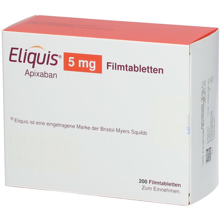 ELIQUIS 5 mg Filmtabletten 200 St mit dem ERezept kaufen Shop Apotheke