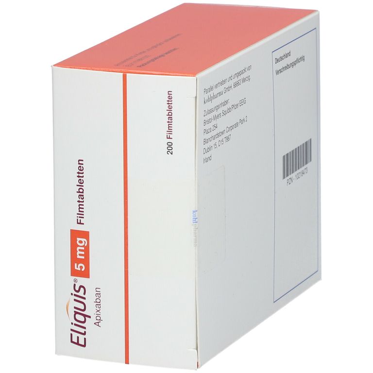 ELIQUIS 5 mg Filmtabletten 200 St mit dem ERezept kaufen Shop Apotheke