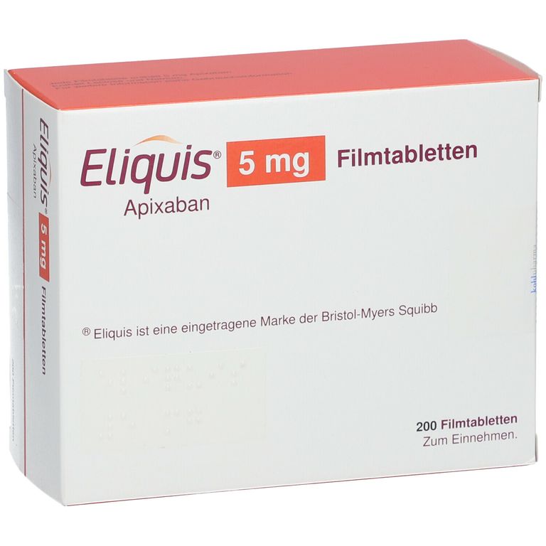 ELIQUIS 5 mg Filmtabletten 200 St mit dem ERezept kaufen Shop Apotheke