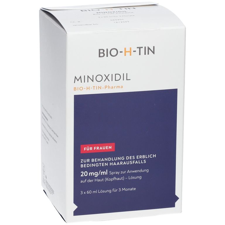 Bio H Tin 10 Mg Erfahrungsberichte MINOXIDIL BIO-H-TIN® 20 mg/ml für Frauen 3x60 ml - Shop Apotheke