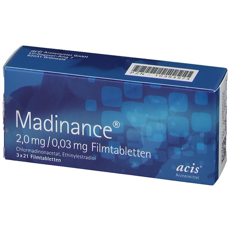 Madinance 2.0Mg/0.03Mg 3x21 St mit dem ERezept kaufen Shop Apotheke