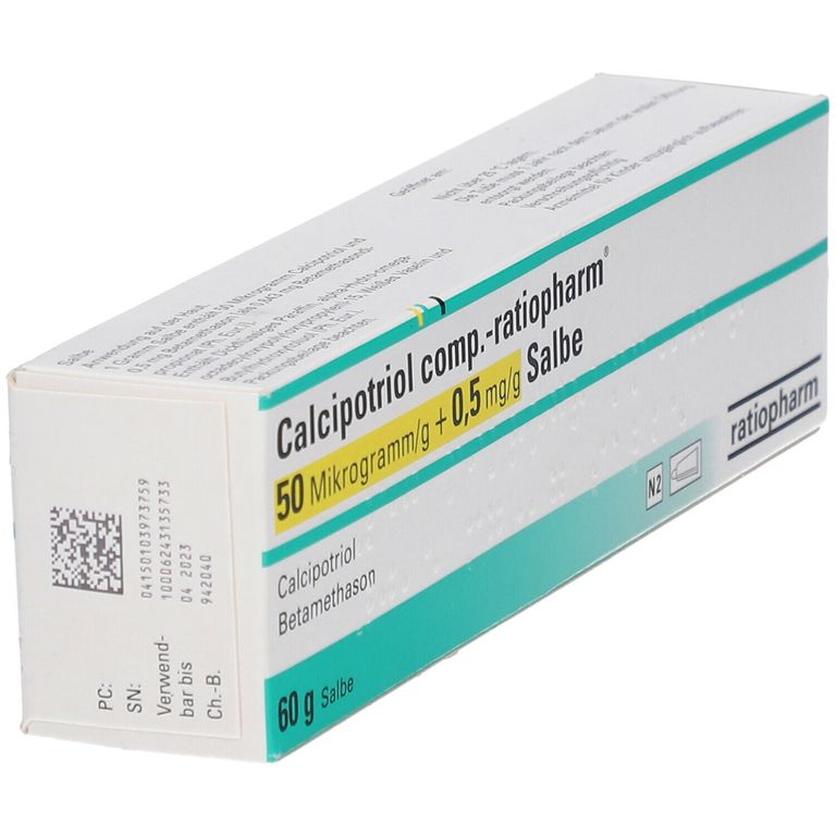 Calcipotriol comp.ratiopharm® 50 µg/g + 0,5 mg/g 60 g mit dem ERezept