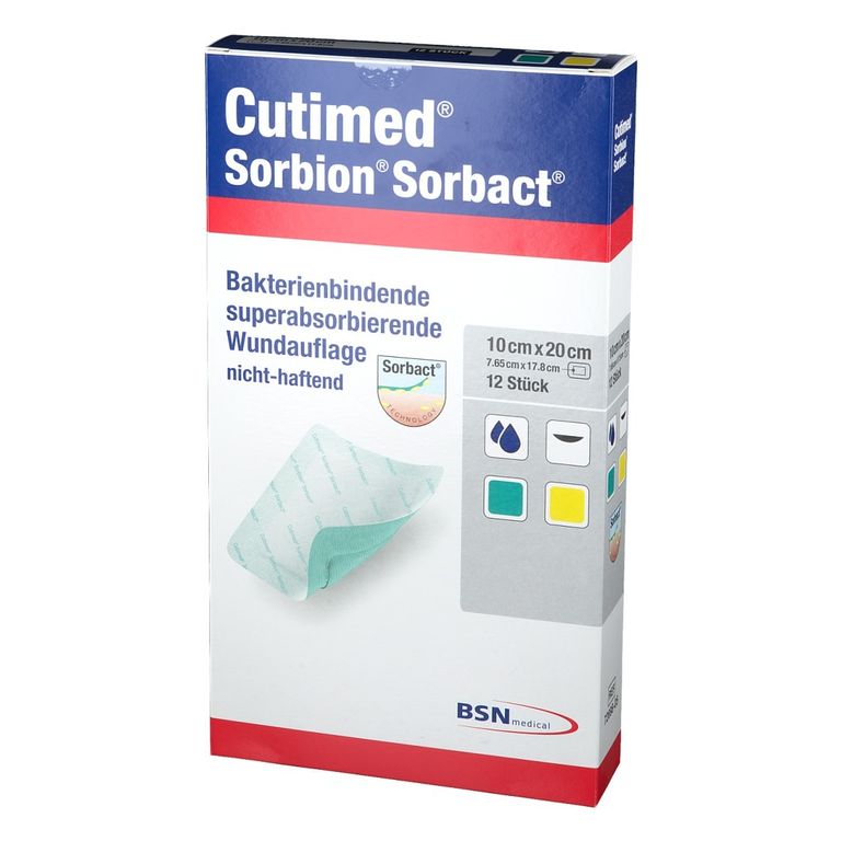 Cutimed® Sorbion® Sorbact® Wundauflage 10 x 20 cm 12 St Shop Apotheke