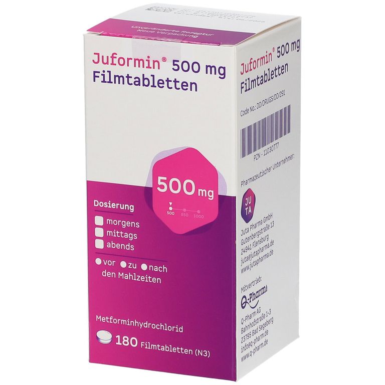 Juformin® 500 mg 180 St mit dem ERezept kaufen Shop Apotheke