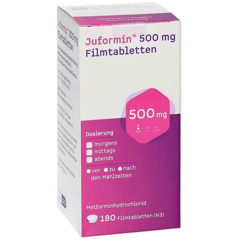 Juformin® 500 mg 180 St mit dem ERezept kaufen Shop Apotheke