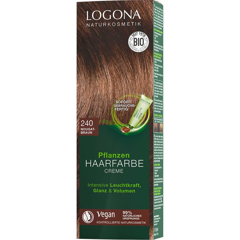 Logona Naturkosmetik Pflanzen Haarfarbe Creme 240 Nougatbraun 150 Ml Shop Apotheke 