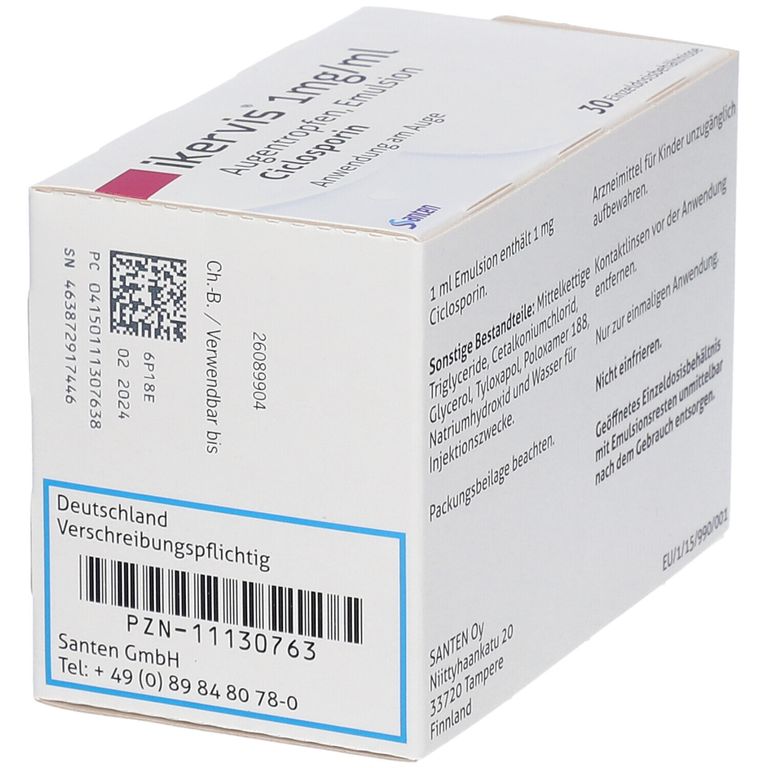 ikervis® 1 mg/ml 30x0,3 ml mit dem ERezept kaufen Shop Apotheke
