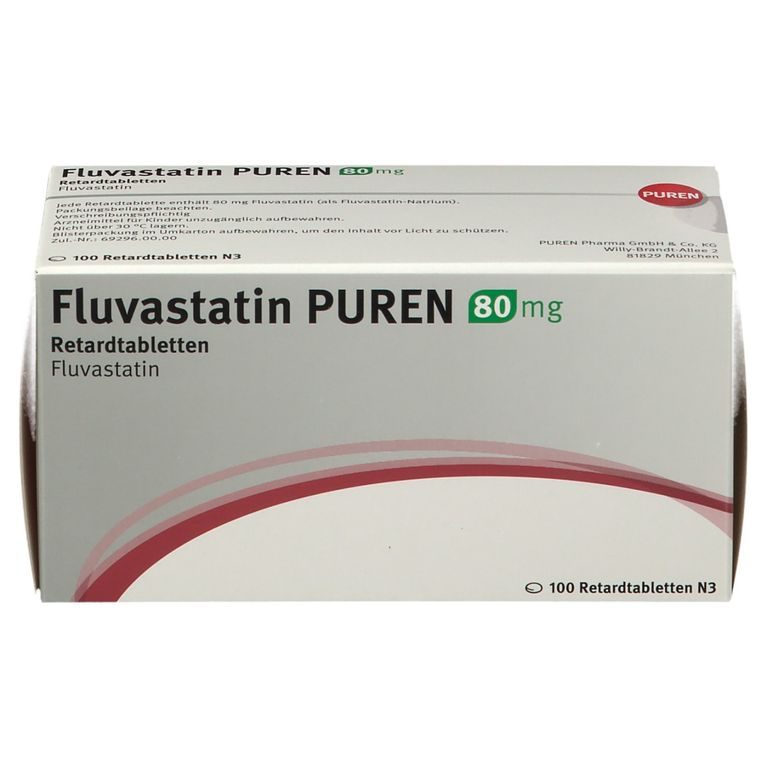 Fluvastatin PUREN 80 mg 100 St mit dem E-Rezept kaufen - Shop Apotheke