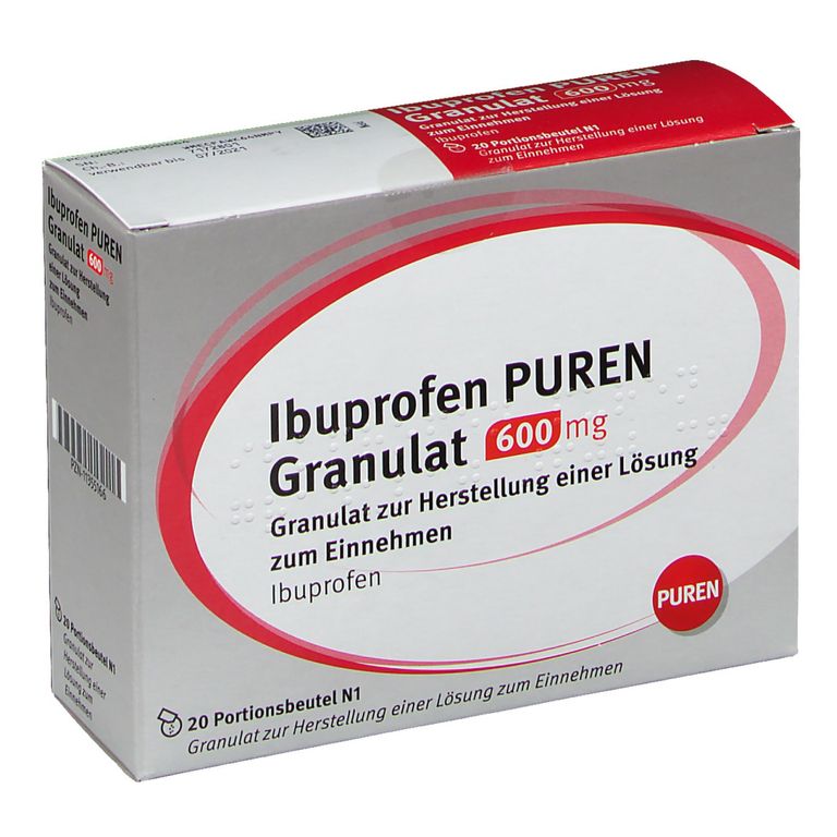 Ibuprofen PUREN Granulat 600 mg 20 St mit dem ERezept kaufen Shop Apotheke