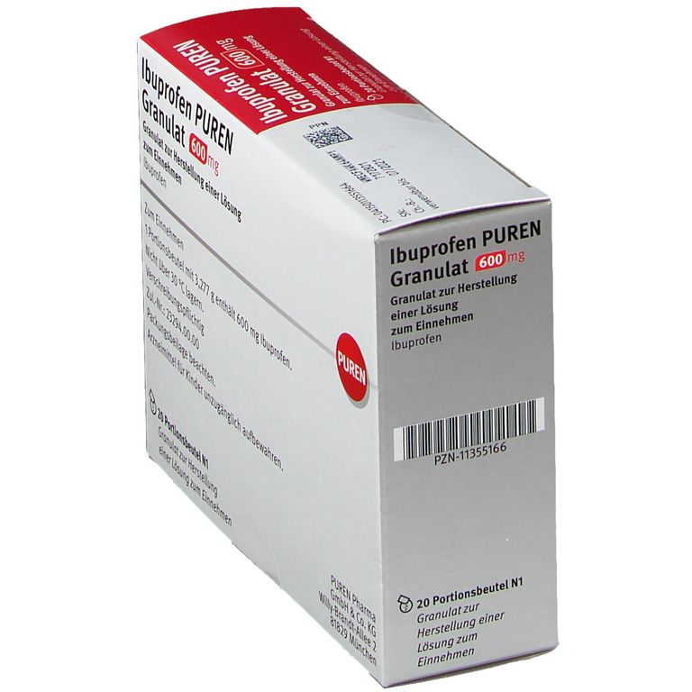 Ibuprofen PUREN Granulat 600 mg 20 St mit dem ERezept