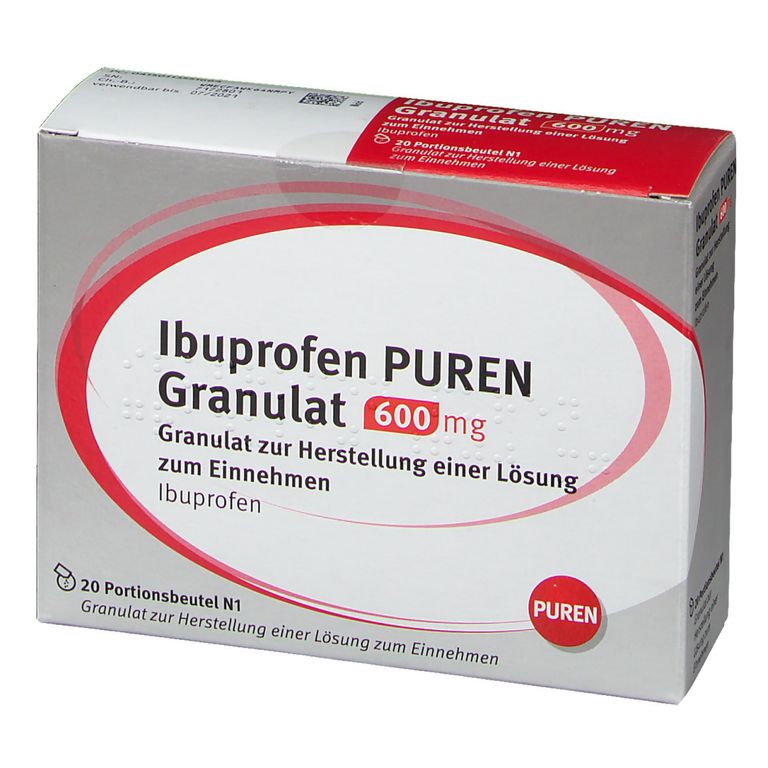 Ibuprofen PUREN Granulat 600 mg 20 St mit dem ERezept kaufen Shop Apotheke