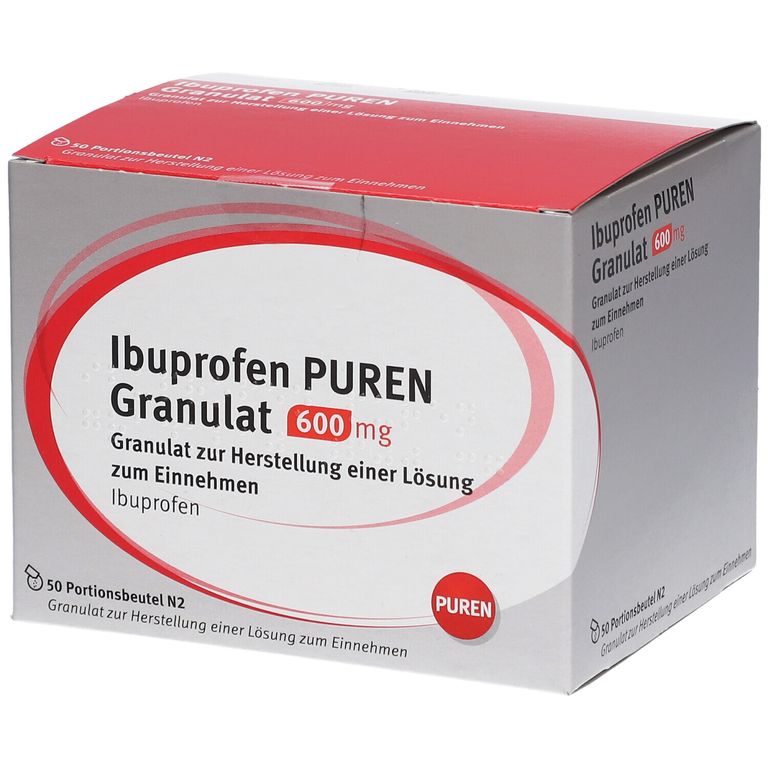 Ibuprofen PUREN Granulat 600 mg 50 St mit dem ERezept kaufen Shop Apotheke