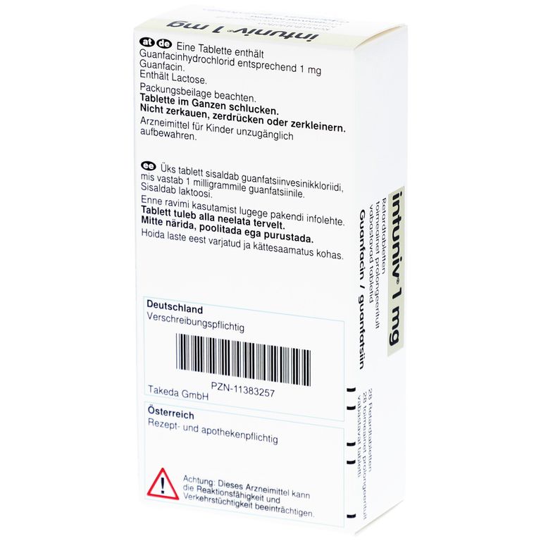 Intuniv® 1 mg 28 St mit dem ERezept kaufen Shop Apotheke