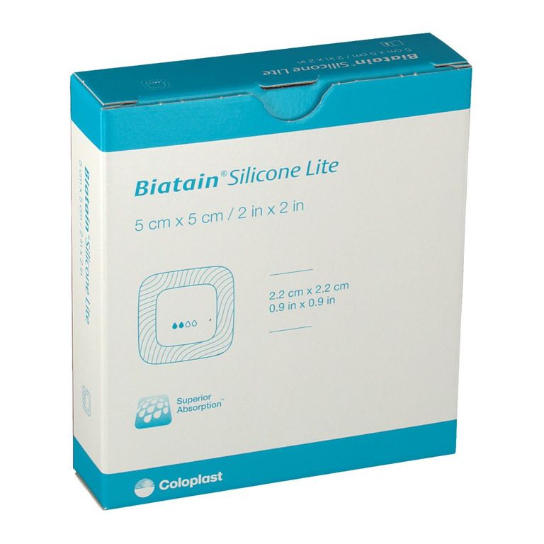 BIATAIN® Silicone Lite Schaumverband 5 x 5 cm 5 St - Shop Apotheke