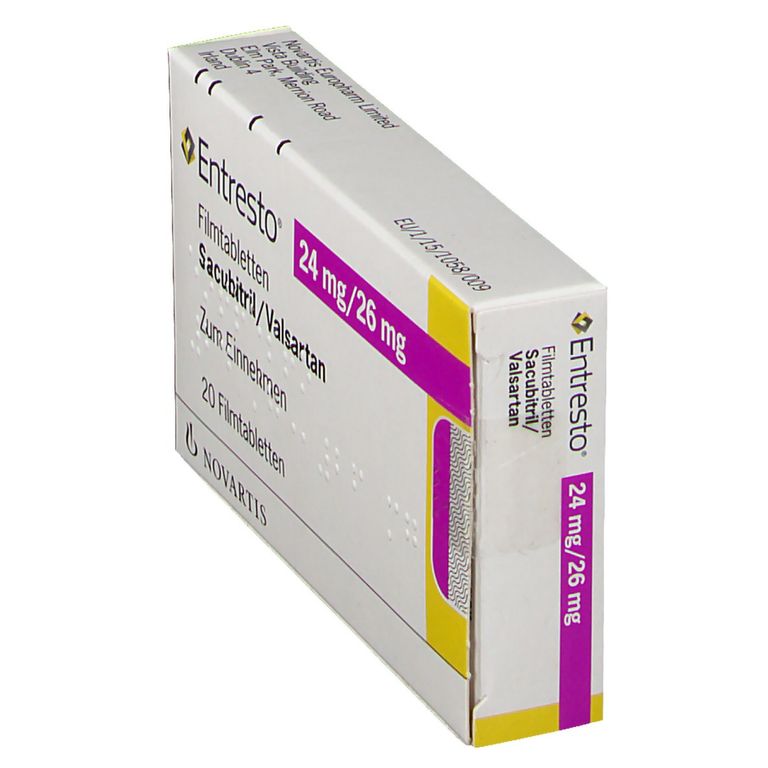 Entresto® 24 mg/26 mg 20 St mit dem E-Rezept kaufen - Shop Apotheke