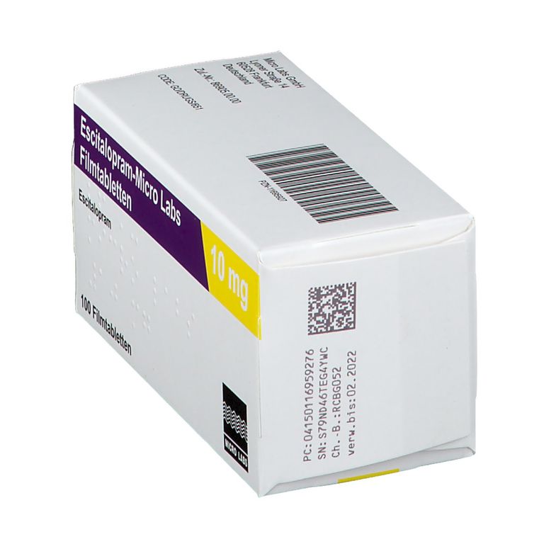 EscitalopramMicro Labs 10 mg 100 St mit dem ERezept kaufen Shop Apotheke