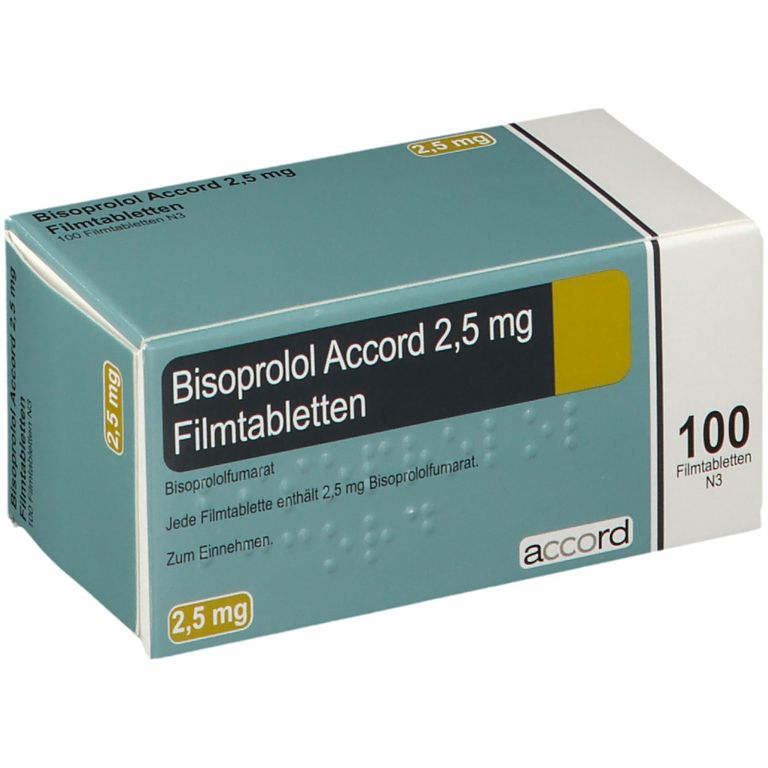 Bisoprolol Accord 2,5 mg 100 St mit dem E-Rezept kaufen - Shop Apotheke