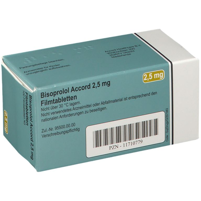 Bisoprolol Accord 2,5 mg 100 St mit dem E-Rezept kaufen - Shop Apotheke