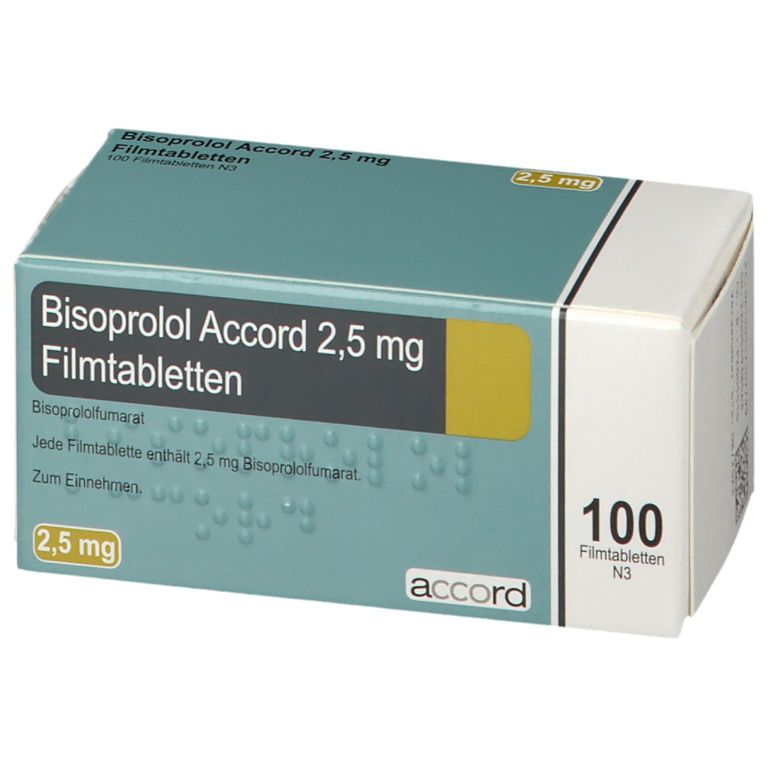 Bisoprolol Accord 2,5 mg 100 St mit dem E-Rezept kaufen - Shop Apotheke