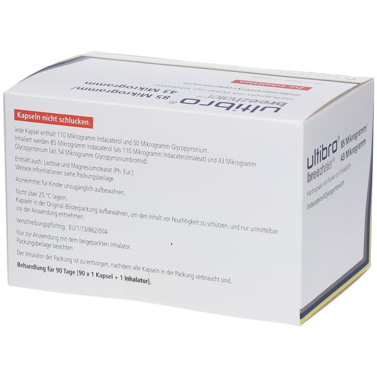 Ultibro Breezhaler 85 µg/43 µg 90 St mit dem E-Rezept kaufen - Shop ...