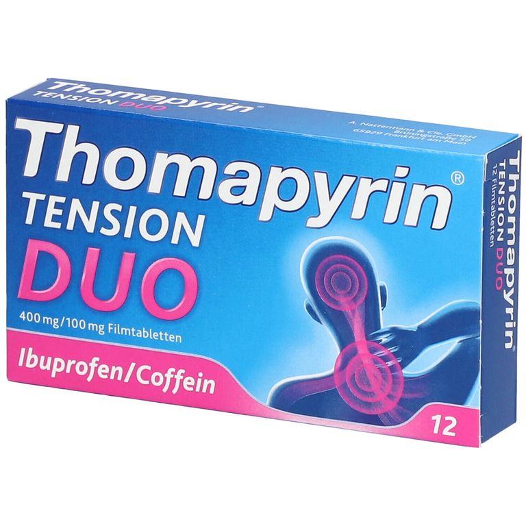Thomapyrin TENSION DUO bei Kopfschmerzen Ibuprofen/Coffein Jetzt 10