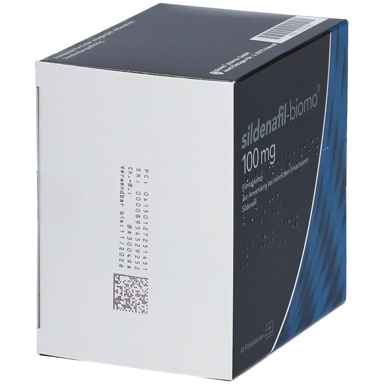 sildenafilbiomo® 100 mg 48 St mit dem ERezept kaufen SHOP APOTHEKE