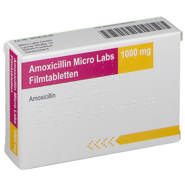 Amoxicillin Micro Labs 1000 mg 10 St mit dem E-Rezept kaufen - Shop ...