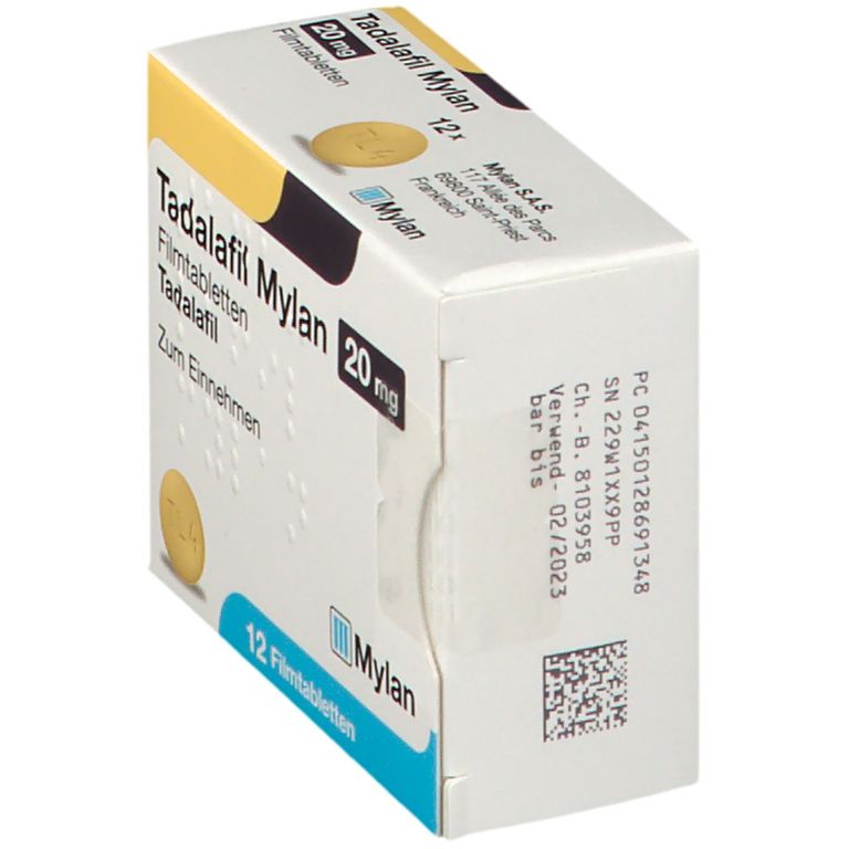Tadalafil Mylan 20 mg 12 St mit dem ERezept kaufen Shop Apotheke