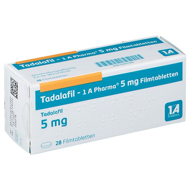 Tadalafil 1A Pharma® 5Mg 28 St mit dem ERezept kaufen Shop Apotheke