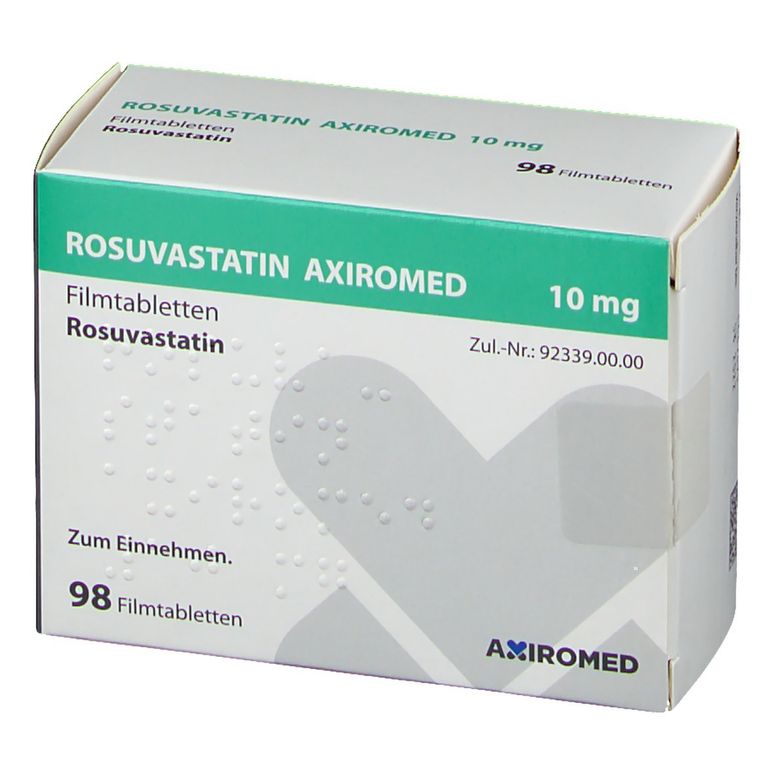 ROSUVASTATIN AXIROMED 10 mg 98 St mit dem E-Rezept kaufen - Shop Apotheke
