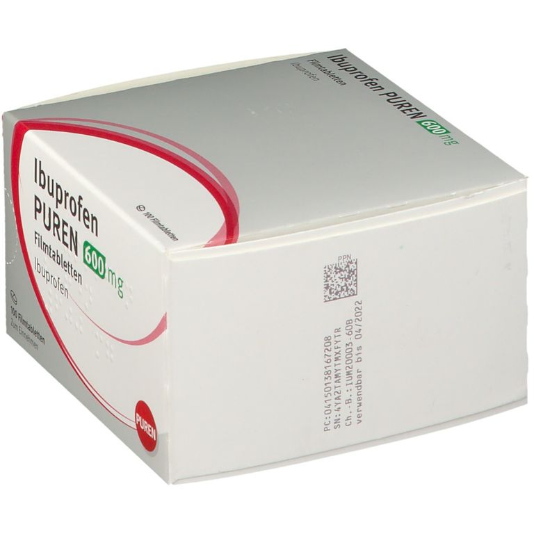 Ibuprofen PUREN 600 mg 100 St mit dem ERezept kaufen