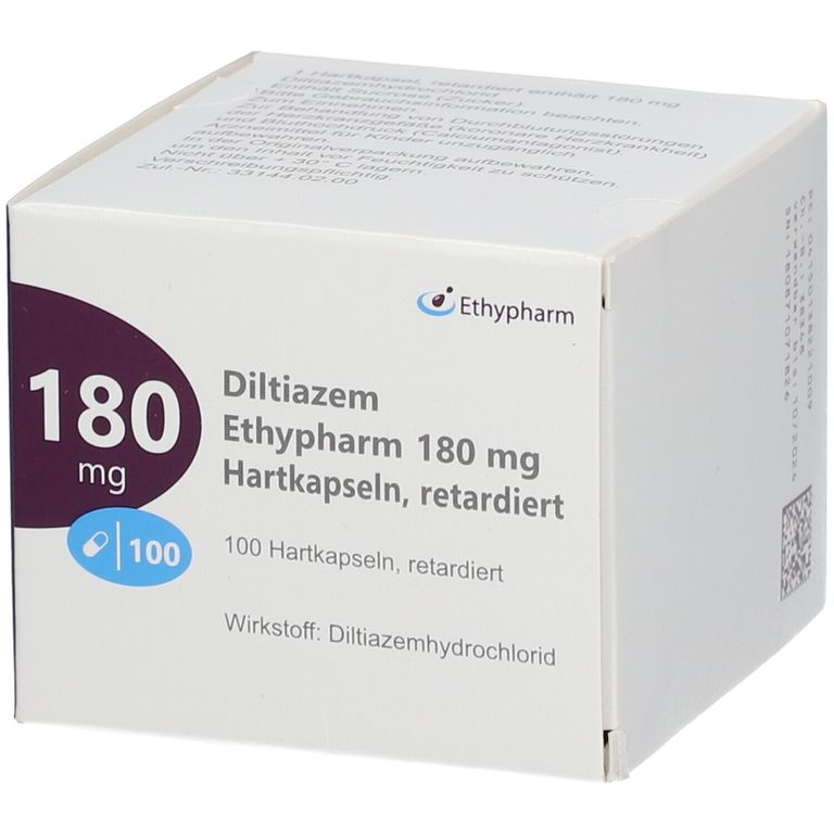 Diltiazem Ethypharm 180 mg 100 St mit dem ERezept kaufen Shop Apotheke