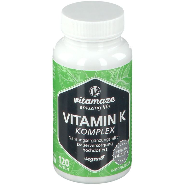 VITAMIN K1 + K2 Komplex hochdosiert vegan 120 St Shop Apotheke