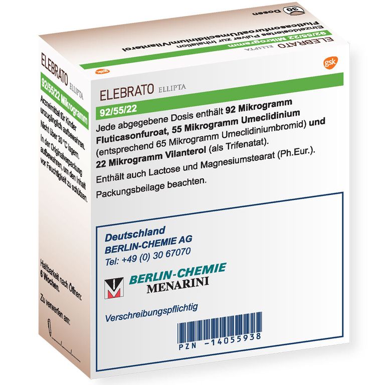 ELEBRATO ELLIPTA 92/55/22 1 St mit dem ERezept kaufen Shop Apotheke